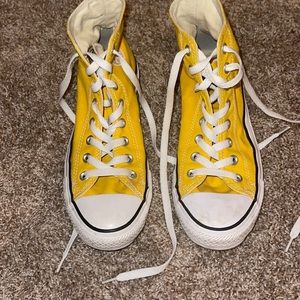 yellow high top converse